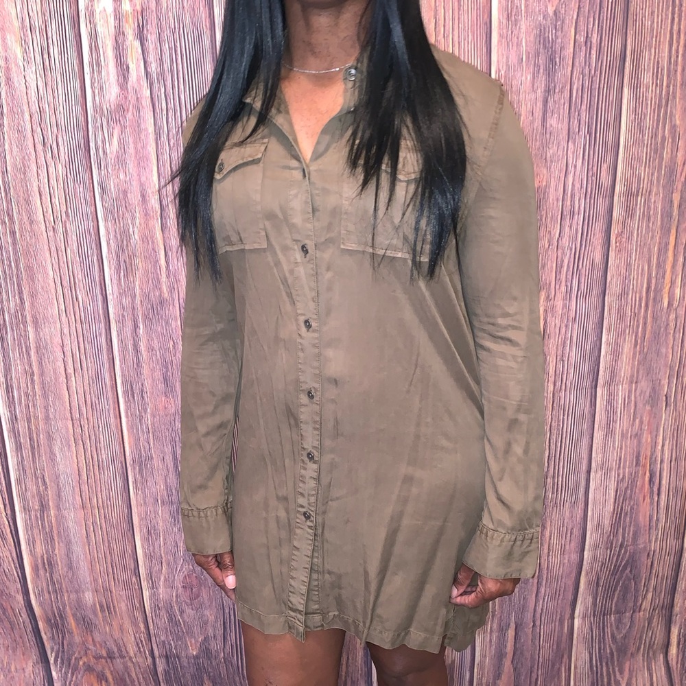 Silver Jeans Co. Oversized Utility Shirt Dress